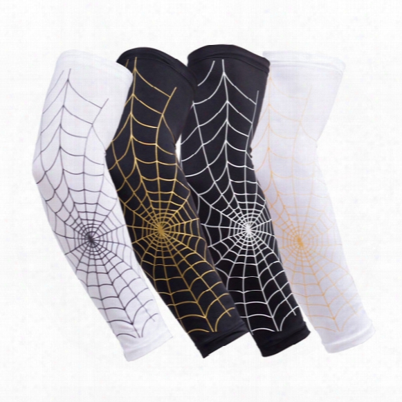 High Elastic Spider Web Bicycle Arm Sleeve Cycling Mountain Biking Cuff Outdoor Sun Protection Sleeves Arm Warmer Cycling Armband