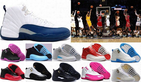 High Quality Retro 12 Xii 12s Men Basketball Shoes Women Men 12s Ovo White 12s Gym Red Gamma Blue Wolf Grey Flu Game Sports Shoes 5-6-11-13