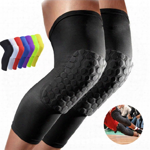 Honeycomb Sock Sport Safety Basketball Sports Kneepad Padded Knee Brace Compression Knee Sleeve Protector Knee Pads
