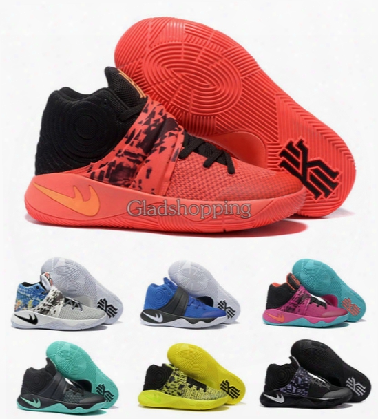 New 2016 Kyrie Irving Men Basketball Shoes Kyrie 2 Bright Crimson Tie Dye Bhm All Star Basketball Sneakers With High Quality For Sale