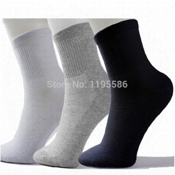 Wholesale-high Quality Men Socks Sport Basketball Long Cotton Socks Male Spring Summer Running Cool Soild Mesh Socks For All Size