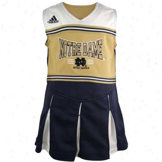 Adidas Notre Dame Fighting Irish Navy Blue Youth Two-piece Cheerleader Dress