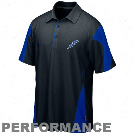 Air Force Falcons Golf Shirt : Nike Air Force Falcons Black 2010 Checkdown Coaches Sideline Performance Golf Shirt