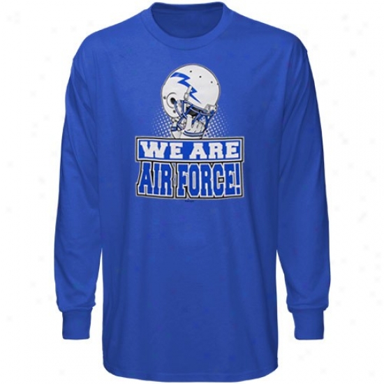 Air Force Falcons T Shirt : Air Force Falcons Royal Blue We Are Long Sleevw T Shirt