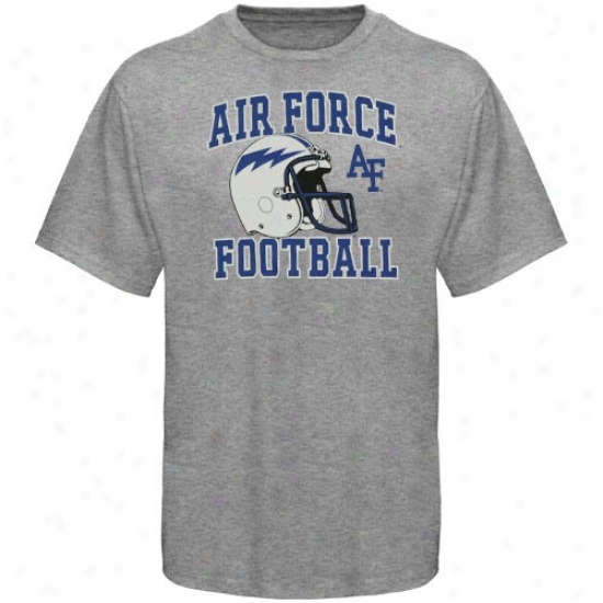 Air Force Falcons Tees : Air Force Falcons Youth Ash Footbzll Booster Tees