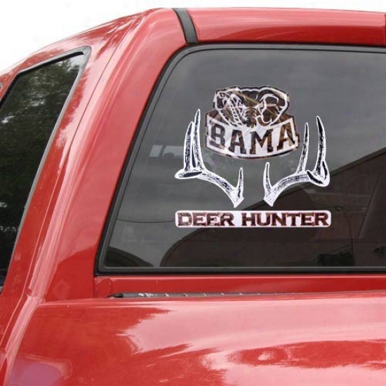 Alabama Crimson Tide 12'' Camo Deer Car Decal