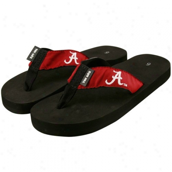 Alabama Crimson Tide Crimson Wordmark Flip Flops