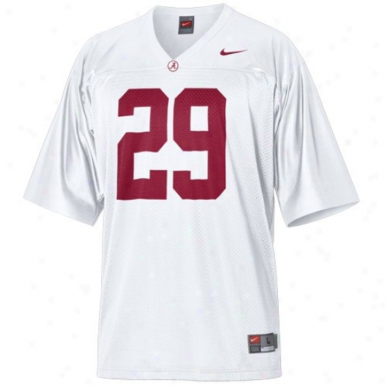 Alabama Crimson Tide Jerseys : Nike Alabama Crimaon Tide #29 White Replica Football Jerseys