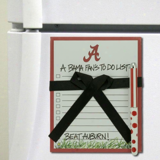 Alabama Crimson Tide Magnetic A Bama Fan's To Do List & Pen Set