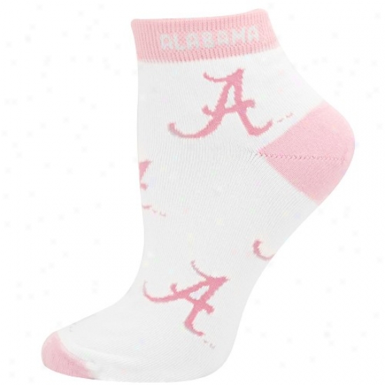 Alabama Crimson Tide Punk Ladies 9-11 Team Logo Ankle Socks