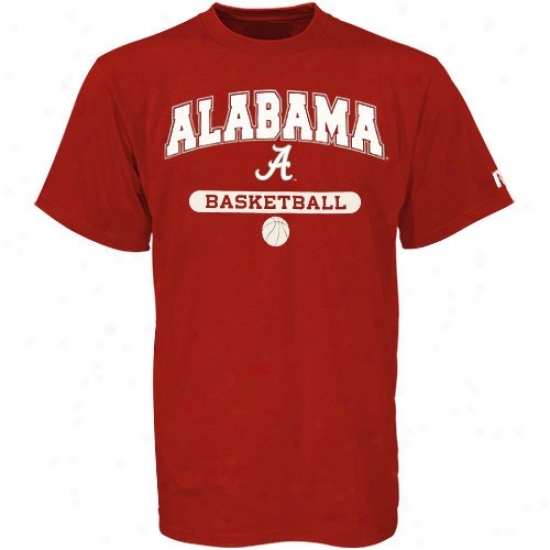 Alabama T Shirt : Russell Alabama Crimson Basketball T Shirt