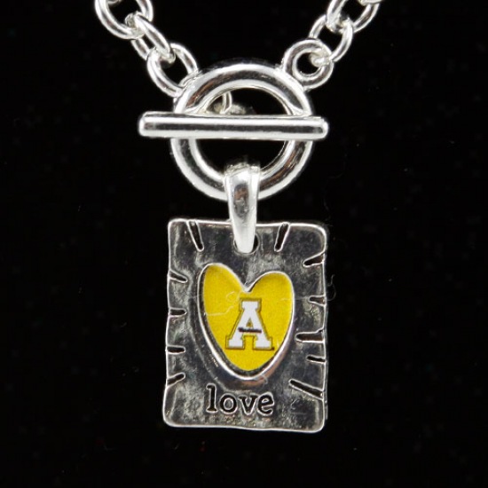 Appalachian State Mountaineers Team Cilor Love Toggle Necklace