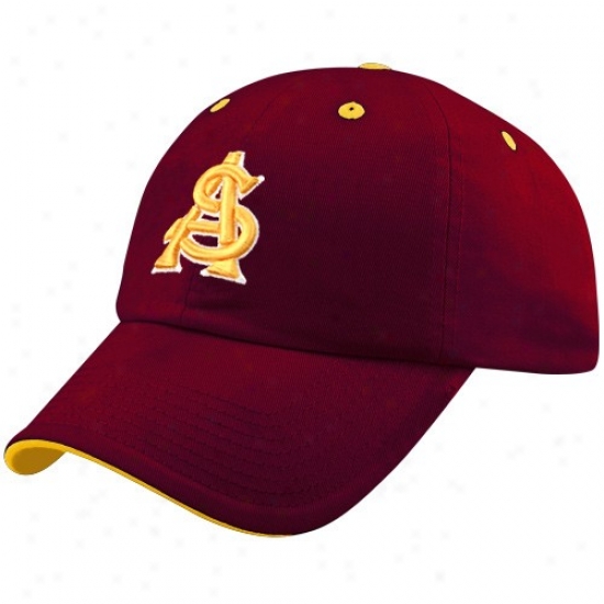 Arizona State Day-star Devils Hats : Rise to the ~ of Of The World Arizona State Sun Devils Maroon Crew Adjustable Hats