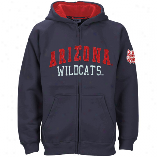 Arizona Wildcats Sweatshirt : Arizona Wildcats Preschool Navy Blue Ranger FullZ ip Sweatshirt