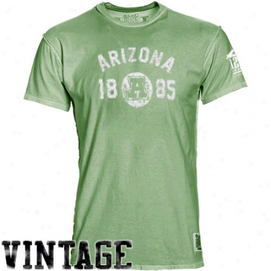 Arizona Wildcats T Shirt : Original Retro Brand Arizona Wildcats Light Green Anniversary Vintage Annual rate  T Shirt