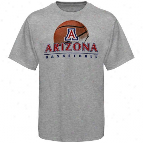 Arizona Wildcats Tshirts : ArizonaW ildcats Ash Basketball Graphic Tshirts