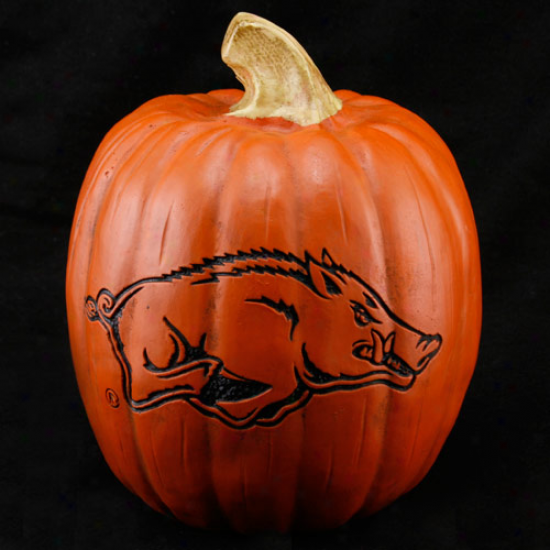 Arkansas Razorbacks 12'' Resin Decorative Pumpkin