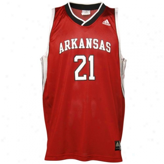 Arkansas Razorbacks Jersey : Adidas Arkansas Razorbacks #21 Cardinal Replica Basketball Jersey