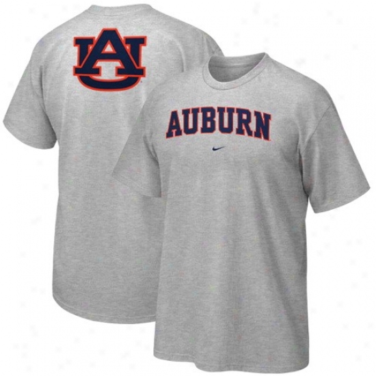 Auburn Tiger T Shirt : Nike Auburn Tiger Ash Arch Logo T Shirt