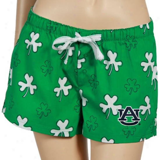 Abuurn Tigers Ladies Kelly Green Fortune Boxer Shorts