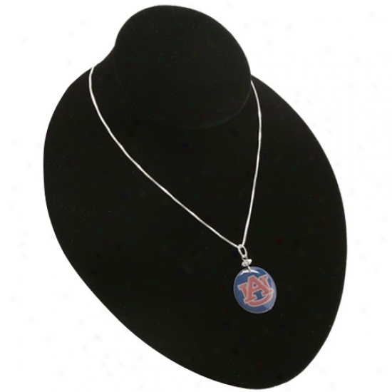 Auburn Tigers Ladies Sterling Silver Tailgater Charm Necklace