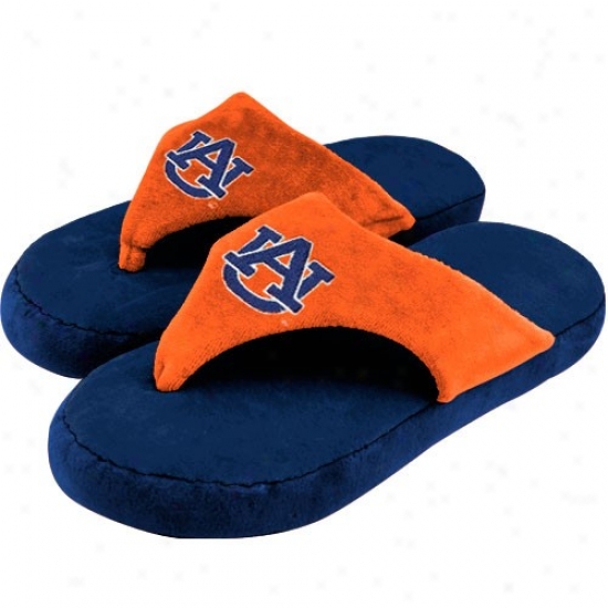 Auburn Tigers Navy Blue-burnt Orange Comfyflop Indoor Flip Flop