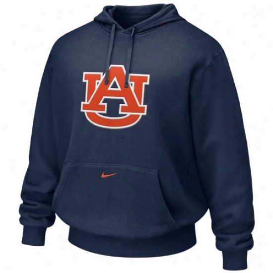 Aubur University Clip : Nike Auburn University Navy Blue Tackle Twill Logo Fleece
