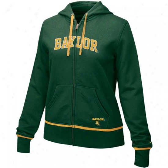Baylor Bears Sweat Shirts : Nike Baylor Bears Ladies Green Cassic Full Zip Sweat Shirts