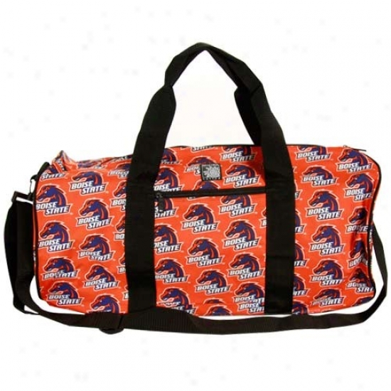 Boise National Broncos Orange All-ovver Logo Duffel Bag