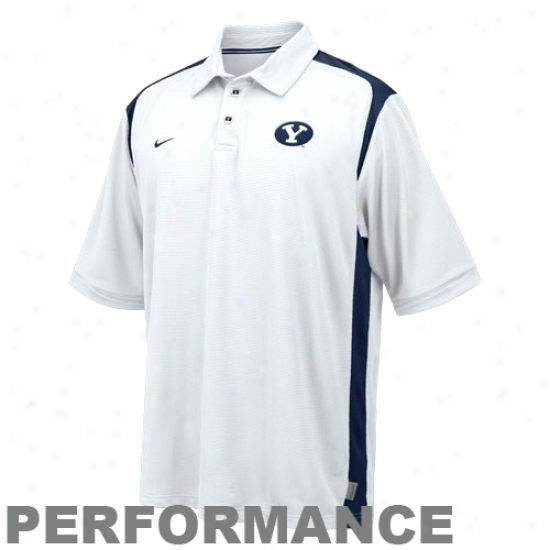 Byu Cougars Polo : Nike Brigham Young Cougars White Goal To Go Perfoemance Polo