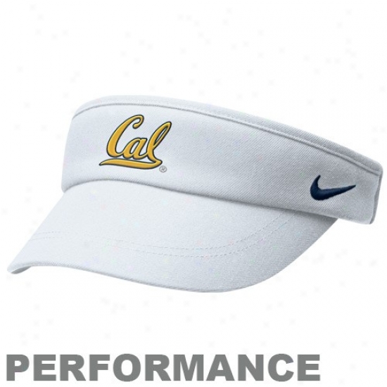 Cal Bears Hars : Nike Cal Golden Bears White 2010 Coaches Performance Adjustable Visor