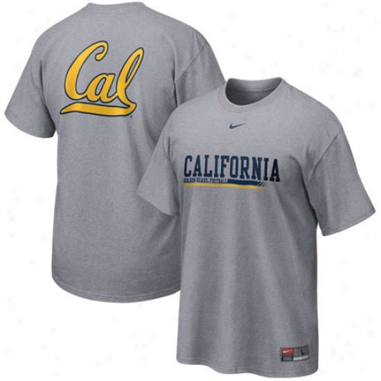 Cal Bears Shirts : Nikes Cal Golden Bears Ash 2010 Practice Shirts