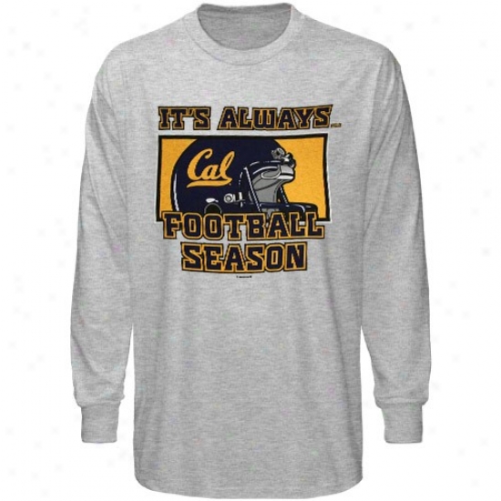 Cal Bears T-shirt : Cal Golden Bears Ash Ever In Season Long Sleeve T-shirt