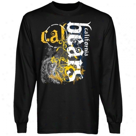 Cal Bears Tshirt : Cal Golden Bears Mma Splat Black Long Sleeve Tshirt