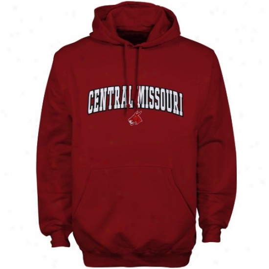 Central Missouri Mules Hoodie : Central Missouri Mules Cardinal Player Pro Arch Hoodie