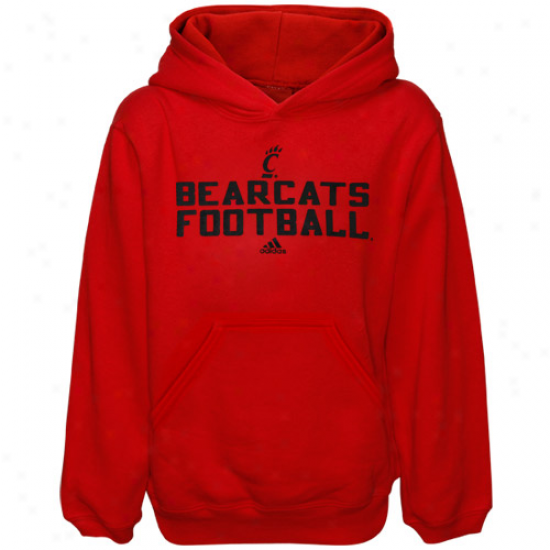 Cincinhati Bearcat Hoodie : Adidas Cincinnati Bearcat Youth Red Sideline Hoodie