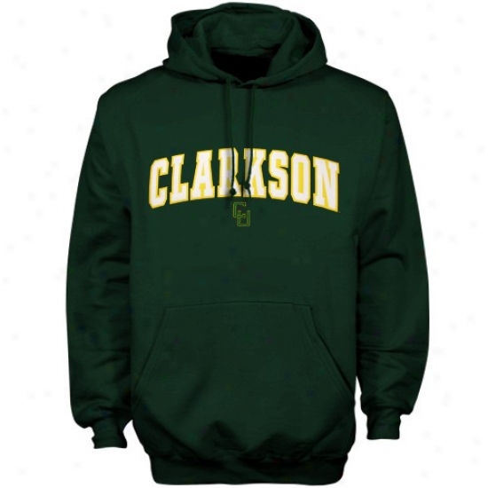 Clarkson Golden Knights Sweatshirg : Clarkson Golden Knights Green Player Pro Curve Sweatshirt