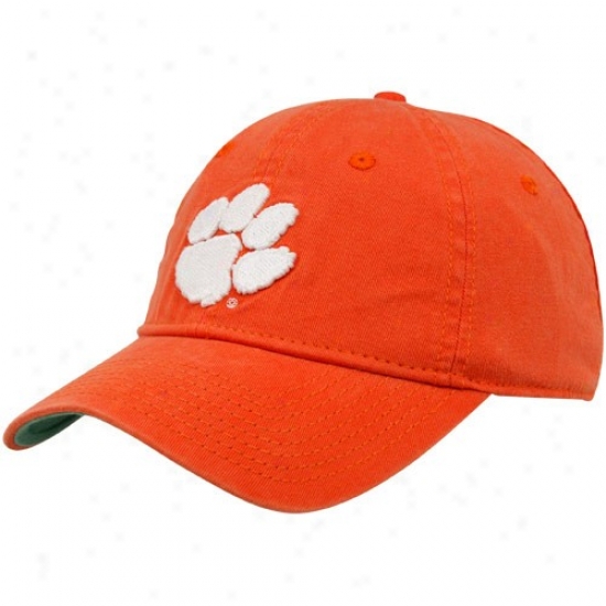 Clemson Tiger Gear: The Game Clemson Tiger Orange 3d Logo Adjustable Hat