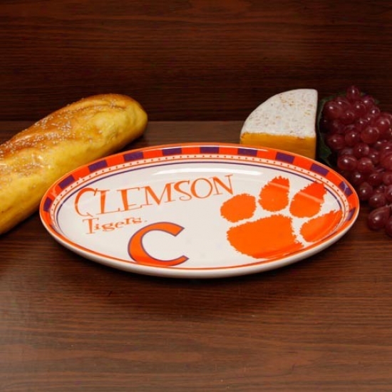 Clemson Tigers Gameday  Oval Ceramic Platter
