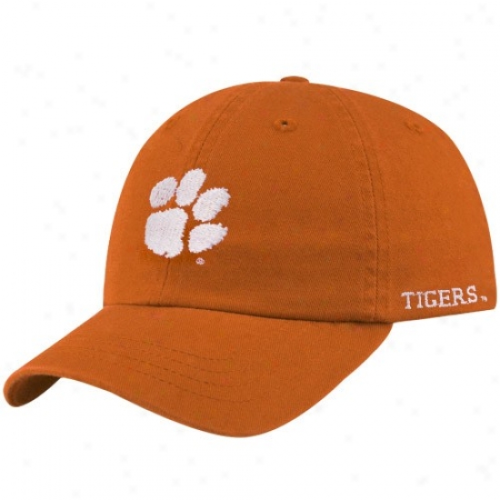 Clemson Tigers Hats : Clemson Tigers Youth Orange Basic Logo Adjustable Slouch Hats