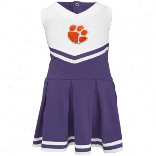 Clemson Tigers Infant Purple Cheerleader Dress