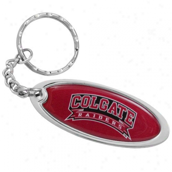 Colgate Raiders Domed Oval Keychain