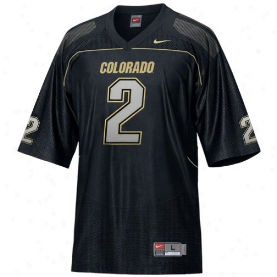 Colorado Buffaloes Jerseys : Nike Colorado Buffaloes #2 Black Twilled Football Jefseys