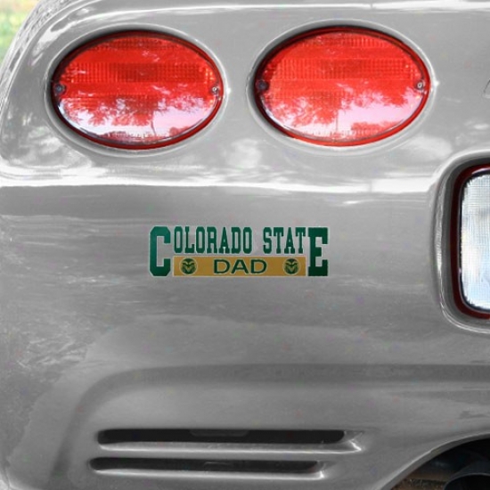 Colorado State Rams Dad Car Decal