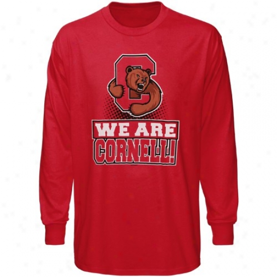 Cornell Distended Red T-shirt : Cornell Big Red Carnelian We Are Long Sleeve T-shirt
