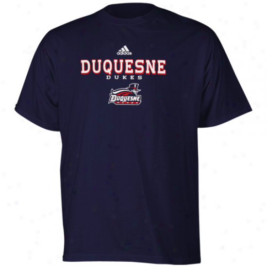 Duquesne Dukes Shirt : Adiras Duquesne Dukes Navy Blue True Basic Shirt