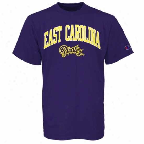 East Carolina Pirates Attire: Champion East Carolina Pirates Purple Jersey T-shirt