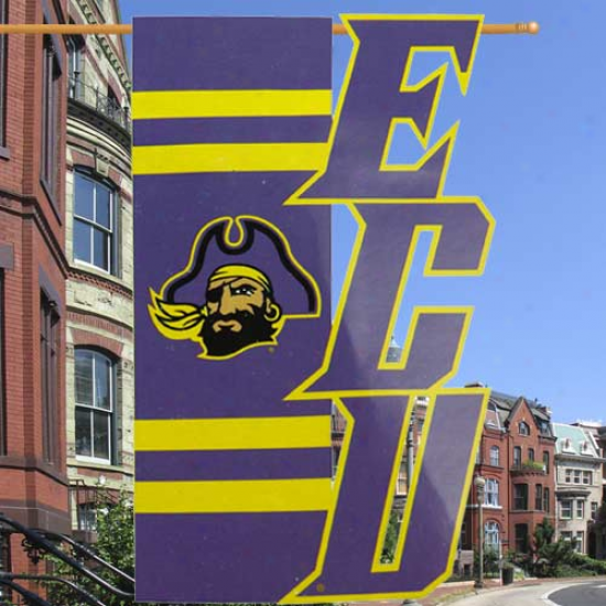 East Carolina Pirates Flags : East Carolina Pirates Purple-gold Cut-ou Applique Flags Flags