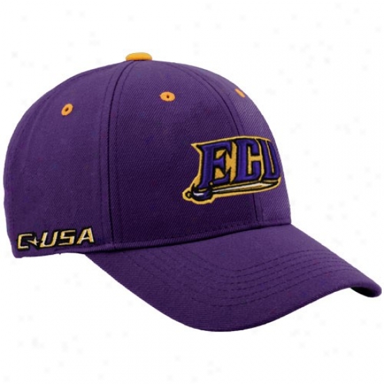 East Carolina Pirates Hat : Top Of The World East Carolina Pirates Purple Triple Conference Adjustable Hat