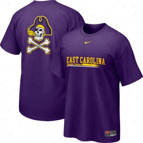 East Carolina Pirates T Shirt : Nike East Carolina Pirates Purple 2010 Practice T Shirt